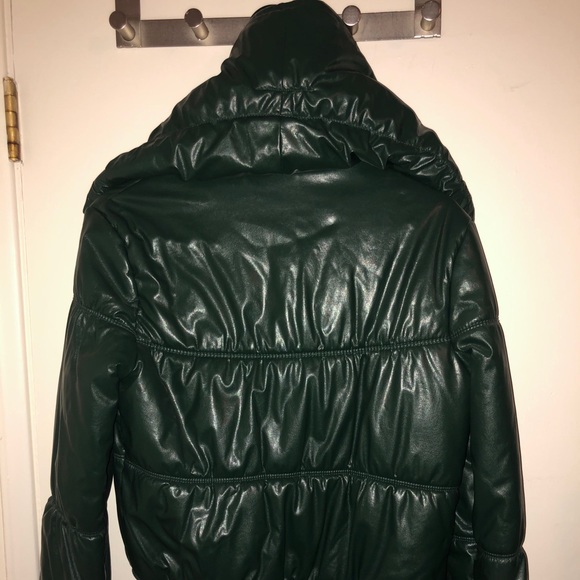 TRF, Green Leather Jacket - Picture 3 of 7